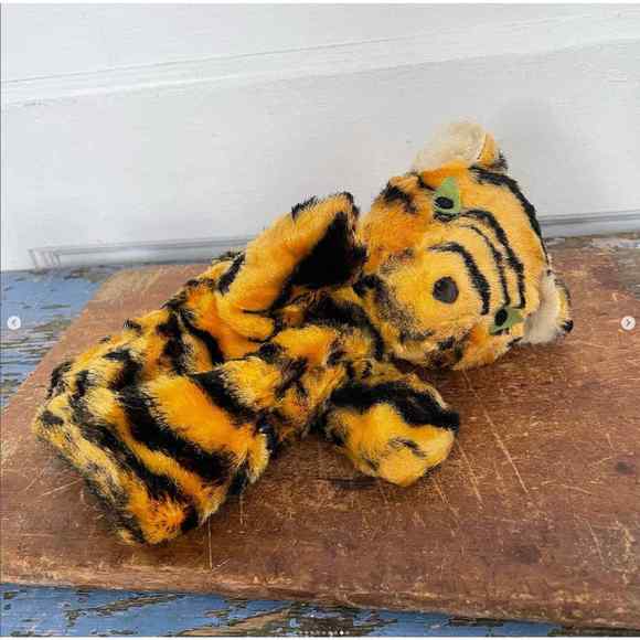 Vintage Hand Puppet Ka-Klar Connecticut Fabric Toy TIGER - Picture 3 of 4